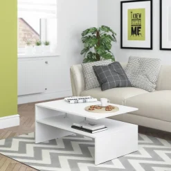 Couchtisch Amato Weiß 90 x 60 cm Vicco
