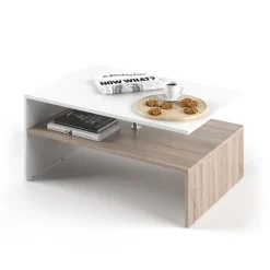 Couchtisch Amato Weiß/Sonoma 90 x 60 cm Vicco