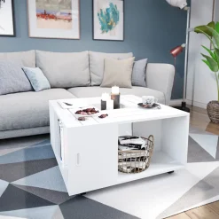 Couchtisch Anton Weiß 80 x 80 cm Vicco