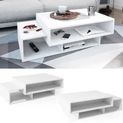 Couchtisch Bari Weiß 105 x 60 cm Vicco