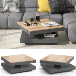 Couchtisch Elias Anthrazit 70 x 70 cm Vicco