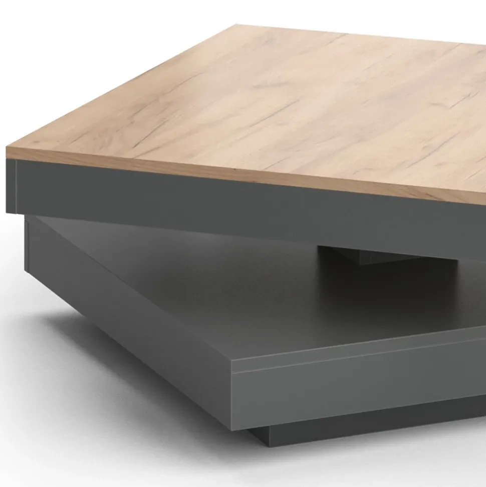 Couchtisch Elias Anthrazit 70 x 70 cm Vicco