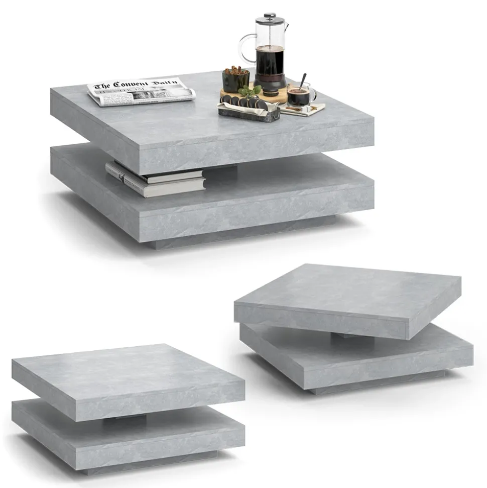 Couchtisch Elias Beton 70 x 70 cm Vicco