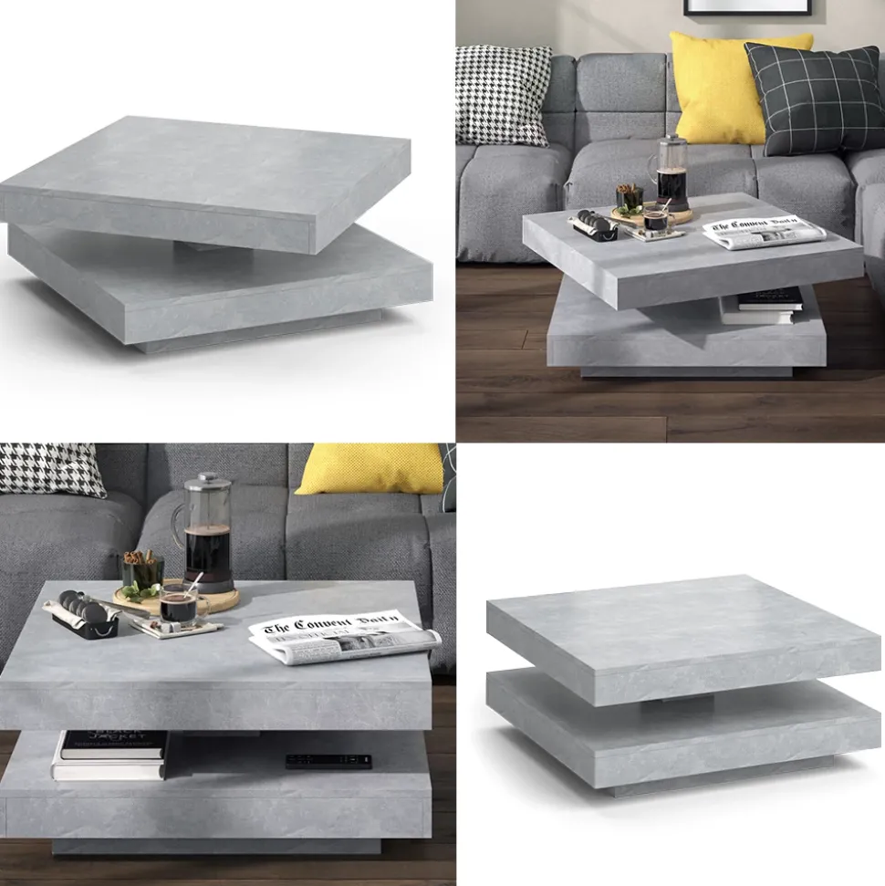 Couchtisch Elias Beton 70 x 70 cm Vicco