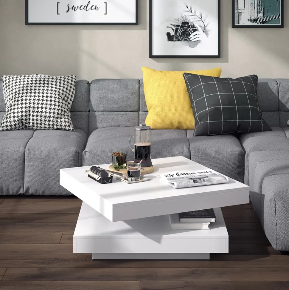 Couchtisch Elias Weiß 70 x 70 cm Vicco