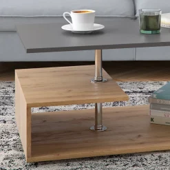 Couchtisch Guillermo Anthrazit/Sandeiche 91 x 52.6 cm Vicco