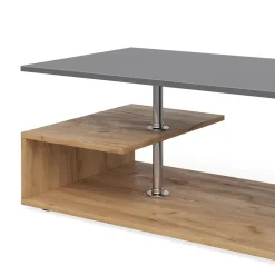 Couchtisch Guillermo Anthrazit/Sandeiche 91 x 52.6 cm Vicco