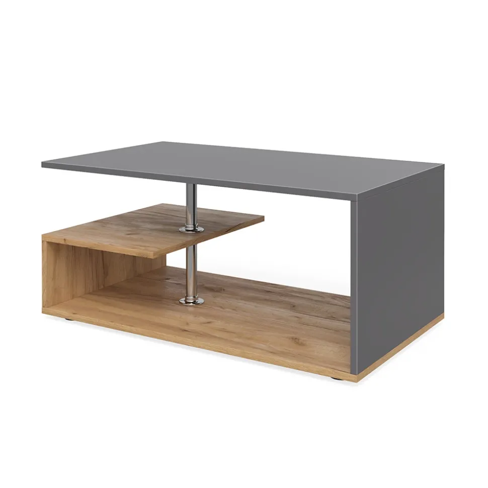 Couchtisch Guillermo Anthrazit/Sandeiche 91 x 52.6 cm Vicco