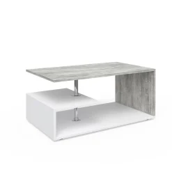 Couchtisch Guillermo Beton/Weiß 91 x 52.6 cm Vicco