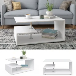 Couchtisch Guillermo Weiß 91 x 52.6 cm Vicco