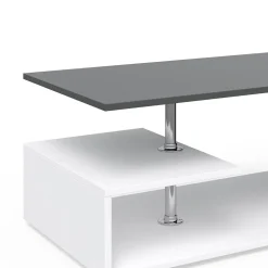 Couchtisch Guillermo Weiß/Anthrazit 91 x 52.6 cm Vicco