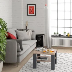 Couchtisch Homer Anthrazit 60 x 60 cm Vicco