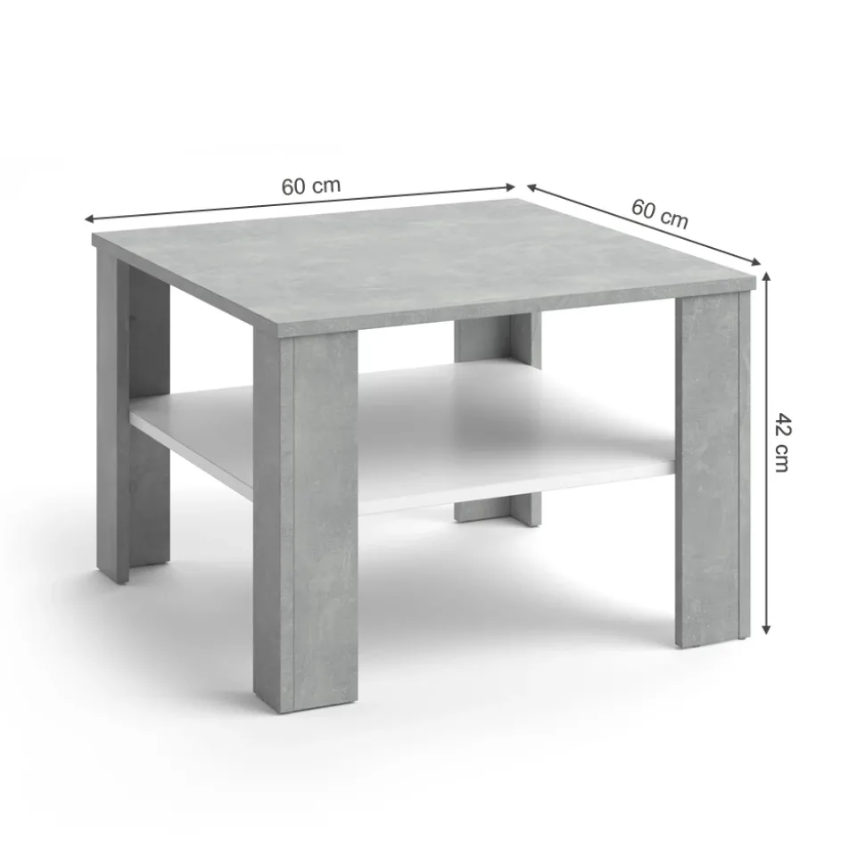 Couchtisch Homer Beton 60 x 60 cm Vicco