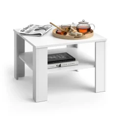 Couchtisch Homer Weiß 60 x 60 cm Vicco