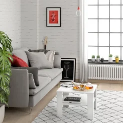 Couchtisch Homer Weiß 60 x 60 cm Vicco