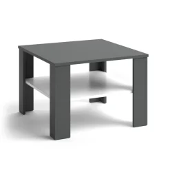 Couchtisch Homer Weiß/Anthrazit 60 x 60 cm Vicco