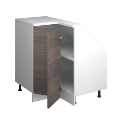 Dachschrägenschrank Eckschrank Rion Edelgrau/Weiß 75.6 x 81.6 cm mit 1 Tür Vicco