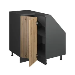 Dachschrägenschrank Eckschrank Rion Artisan Eiche/Anthrazit 75.6 x 81.6 cm mit 1 Tür Vicco