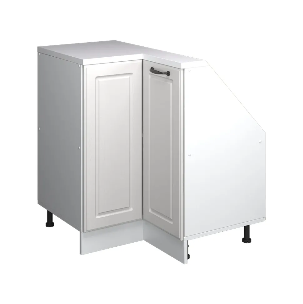 Dachschrägenschrank Eckschrank Rion Weiß Landhaus/Weiß 75.6 x 81.6 cm mit 1 Tür Vicco