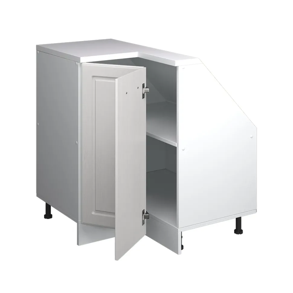 Dachschrägenschrank Eckschrank Rion Weiß Landhaus/Weiß 75.6 x 81.6 cm mit 1 Tür Vicco