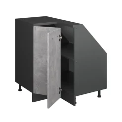 Dachschrägenschrank Eckschrank Rion Beton/Anthrazit 75.6 x 81.6 cm mit 1 Tür Vicco