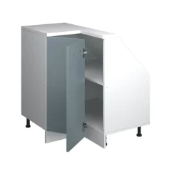 Dachschrägenschrank Eckschrank Rion Blau-Grau/Weiß 75.6 x 81.6 cm mit 1 Tür Vicco