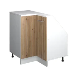 Dachschrägenschrank Eckschrank Rion Artisan Eiche/Weiß 75.6 x 81.6 cm mit 1 Tür Vicco