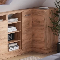 Dachschrägenschrank Eckschrank Rion Goldkraft Eiche 75.6 x 81.6 cm mit 1 Tür Vicco