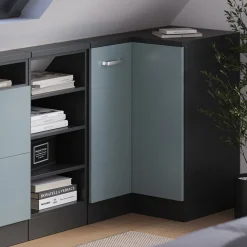 Dachschrägenschrank Eckschrank Rion Blau-Grau/Anthrazit 75.6 x 81.6 cm mit 1 Tür Vicco