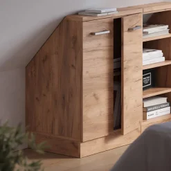 Dachschrägenschrank Rion Goldkraft Eiche mit 2 Türen Vicco