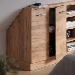 Dachschrägenschrank Rion Goldkraft Eiche mit 2 Türen Vicco