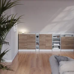 Dachschrägenschrank Rion Sonoma/Weiß mit 2 Schubladen Vicco