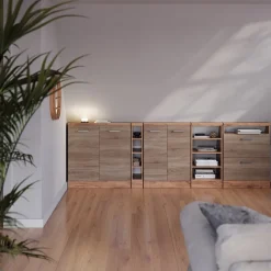 Dachschrägenschrank Rion Sonoma/Goldkraft Eiche mit 2 Türen Vicco