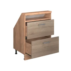 Dachschrägenschrank Rion Sonoma/Goldkraft Eiche mit 2 Schubladen Vicco