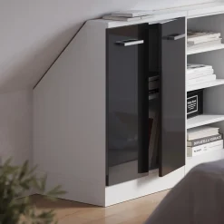 Dachschrägenschrank Rion Sonoma/Goldkraft Eiche mit 2 Türen Vicco