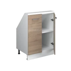 Dachschrägenschrank Rion Sonoma/Weiß mit 2 Türen Vicco