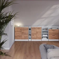 Dachschrägenschrank Rion Weiß 40 x 81.6 cm mit 4 Fächern Vicco