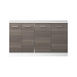 Dachschrägenschrank-Set Rion Edelgrau/Weiß 2er Set Vicco