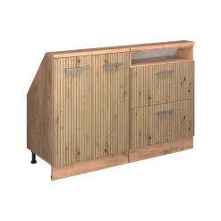 Dachschrägenschrank-Set Rion Artisan-Eiche/Goldkraft Eiche 2er Set Vicco