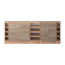 Dachschrägenschrank-Set Rion Sonoma/Goldkraft Eiche 5er Set Vicco