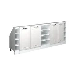 Dachschrägenschrank-Set Rion Weiß Landhaus/Weiß 5er Set Vicco