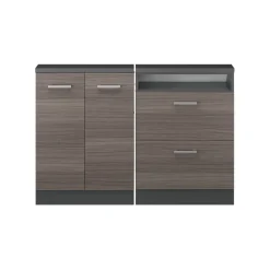 Dachschrägenschrank-Set Rion Edelgrau/Anthrazit 2er Set Vicco