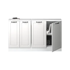 Dachschrägenschrank-Set Rion Weiß Landhaus/Weiß 2er Set Vicco