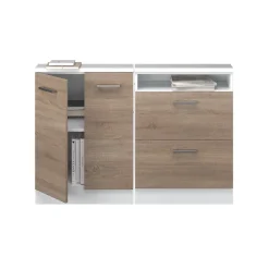 Dachschrägenschrank-Set Rion Sonoma/Weiß 2er Set Vicco