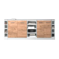 Dachschrägenschrank-Set Rion Goldkraft Eiche/Weiß 5er Set Vicco