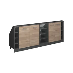 Dachschrägenschrank-Set Rion Sonoma/Anthrazit 5er Set Vicco