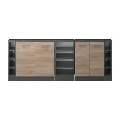Dachschrägenschrank-Set Rion Sonoma/Anthrazit 5er Set Vicco