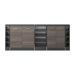 Dachschrägenschrank-Set Rion Edelgrau/Anthrazit 5er Set Vicco
