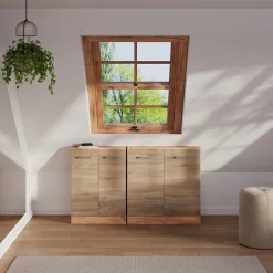 Dachschrägenschrank-Set Rion Sonoma/Goldkraft Eiche 2er Set Vicco