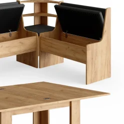 Eckbankgruppe Roman Goldkraft Eiche 180 x 120 cm mit Tisch Vicco